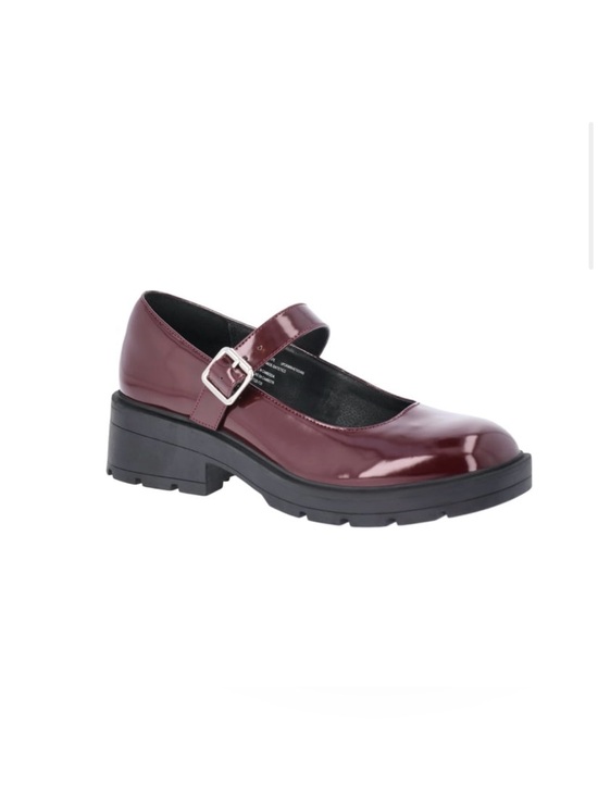 No Boundaries Shoes - No Boundaries Women's Chunky Lug Sole Mary Jane Burgundy Shoes Size 7.5